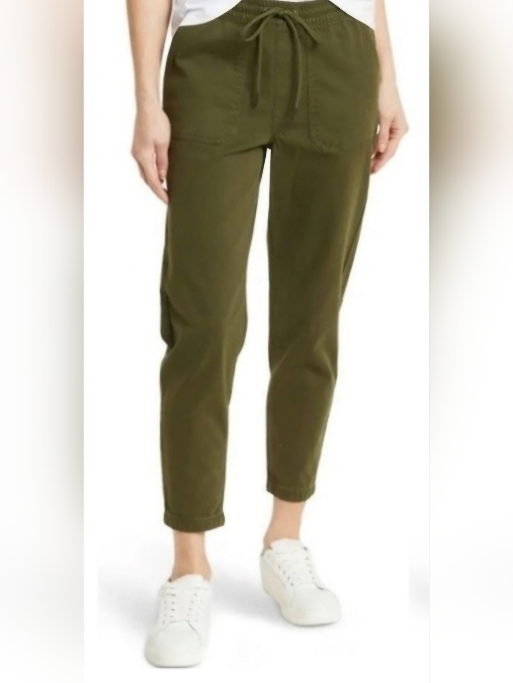 Joe's Jeans Olive  Drawstring Cropped Stretch Joggers Pants SiZE LARGE